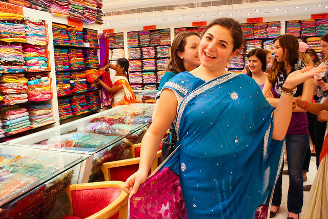 Foreigners in Saree Indian Traditional clothes
